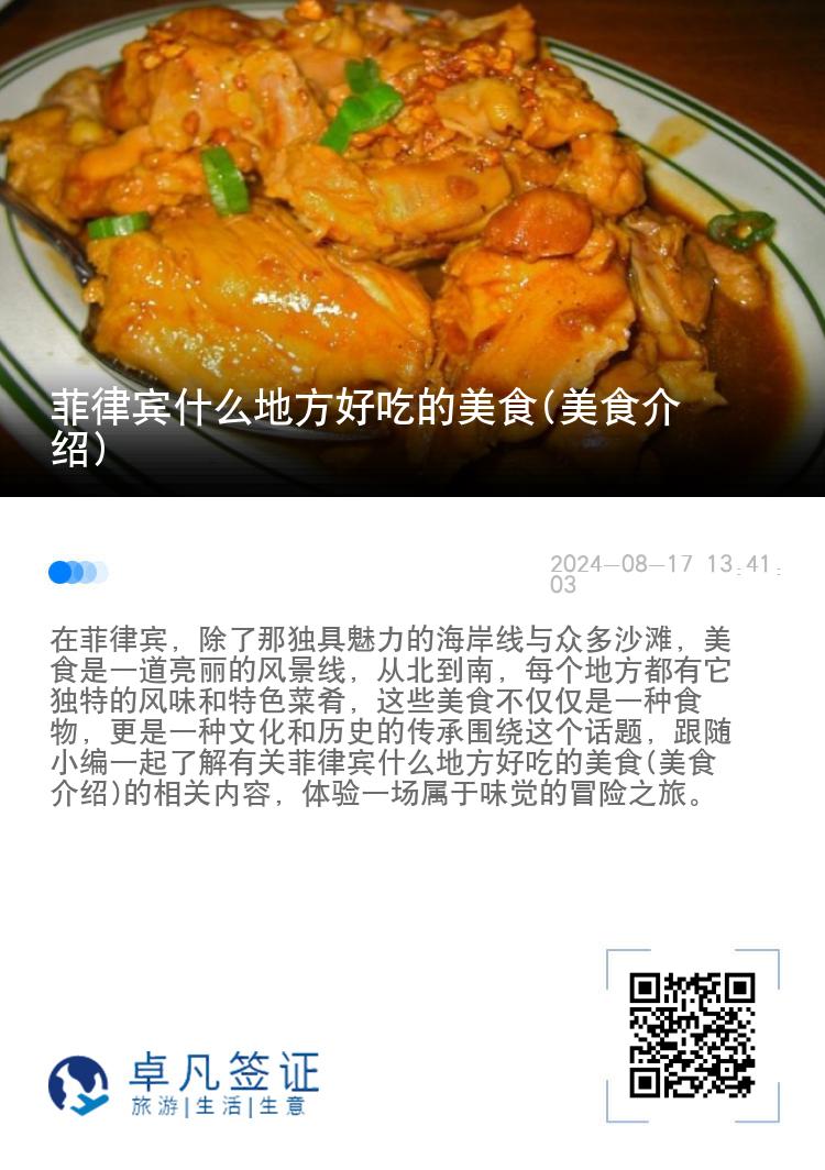 菲律宾什么地方好吃的美食(美食介绍)