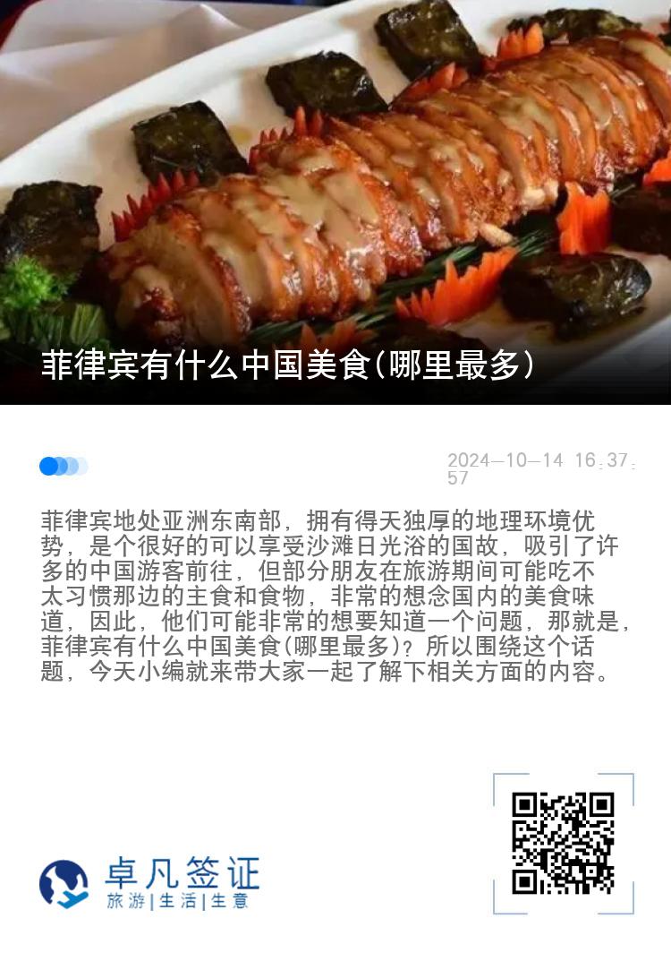 菲律宾有什么中国美食(哪里最多)